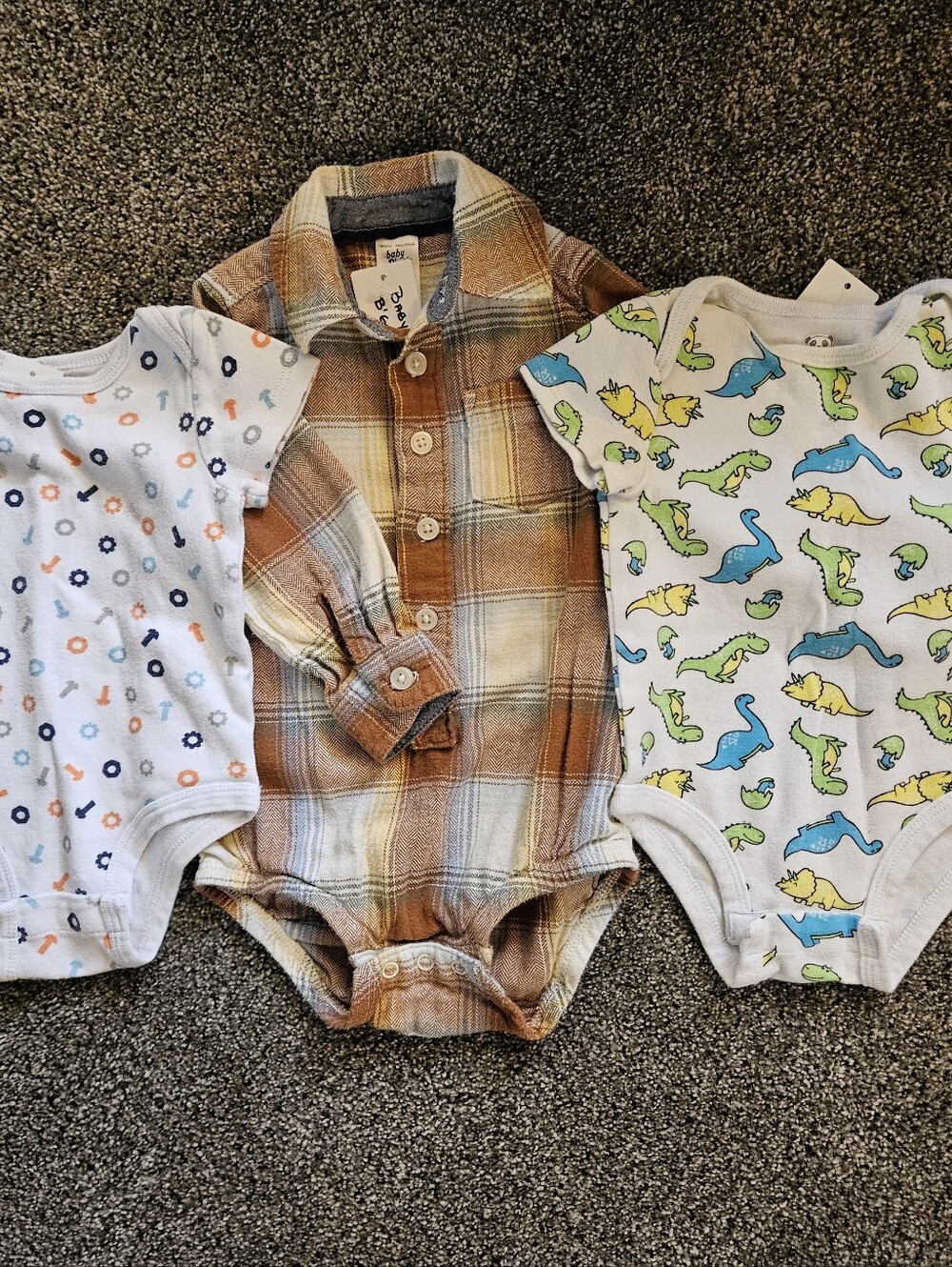 3 x Baby Boy Onesy's Size 12 Months